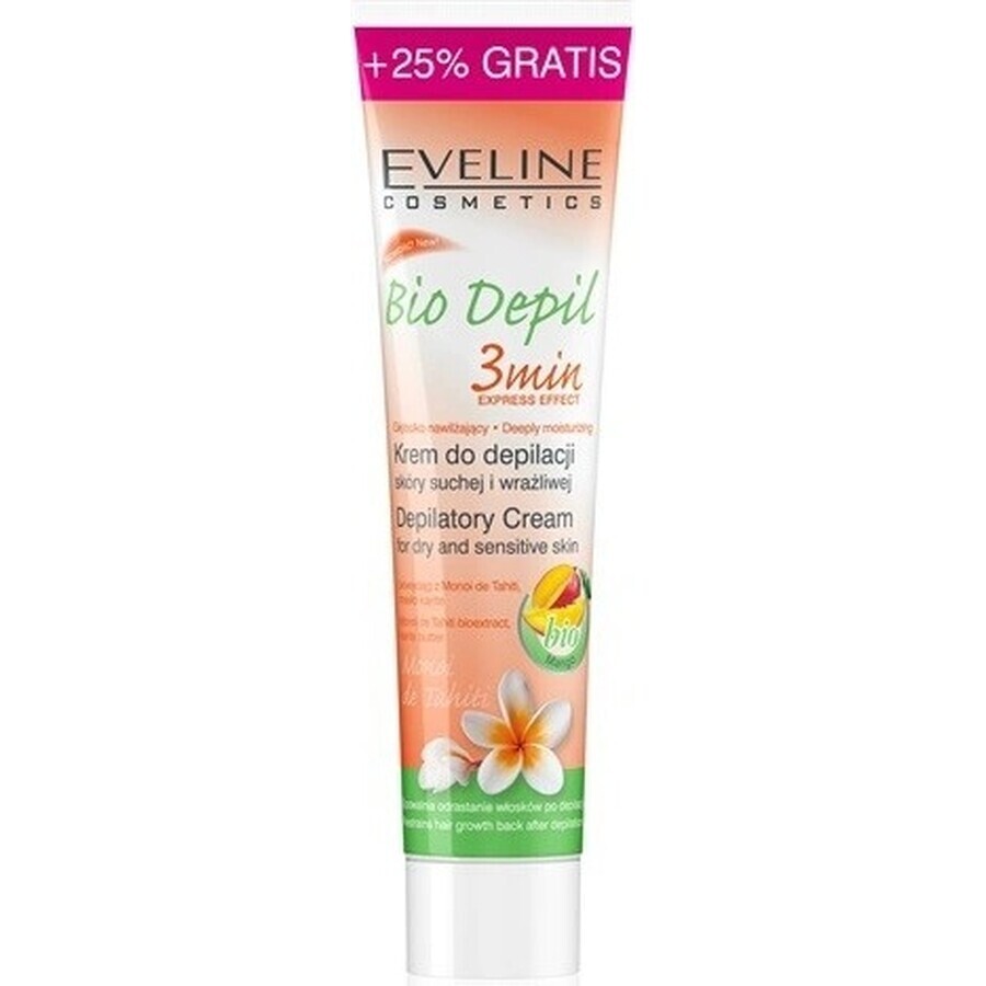 EVELINE BioDepil Enthaarungscreme 3min mit Mango 1×125 ml, Creme