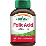 JAMIESON FOLIC ACID 1000 µg 1×100 tbl, Folsäure