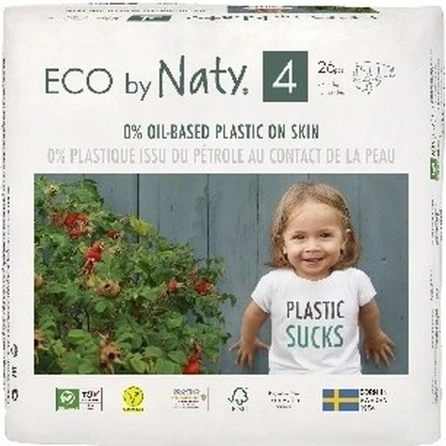 Eco by Naty Windeln Maxi 7 - 18 kg 1×26 Stück, Windeln