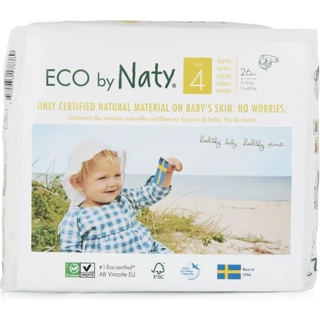 Eco by Naty Scutece Maxi 7 - 18 kg 1×26 buc, scutece