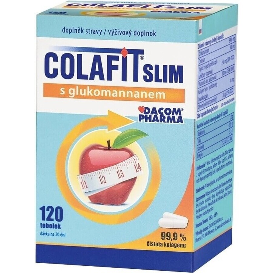 SLIM COLAFIT met glucomannaan 1×120 cps, voedingssupplement