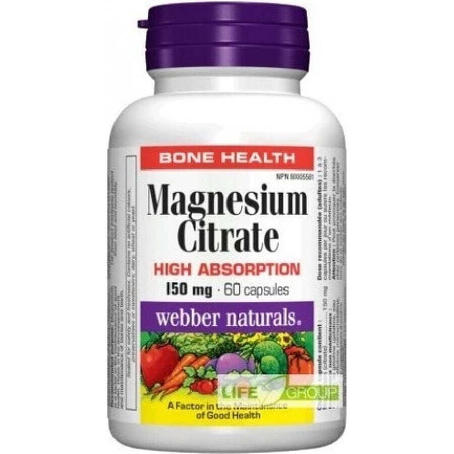 WEBBER NATURALS Magnesium 150 mg 1×60 tbl, food supplement