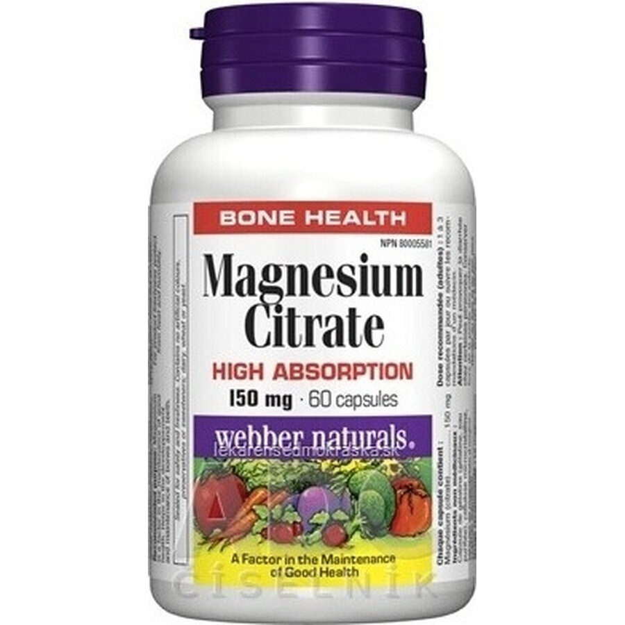 WEBBER NATURALS Magnesium 150 mg 1×60 tbl, food supplement