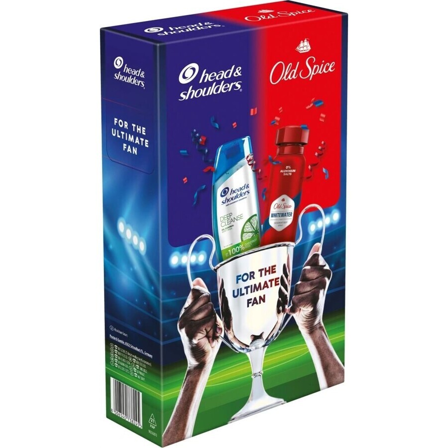 Gift set - Head & Shoulders Deep Cleanse 300 ml shampoo and Old Spice Whitewater 150 ml deodorant 1×1pc 1×1pc, cosmetic gift pack