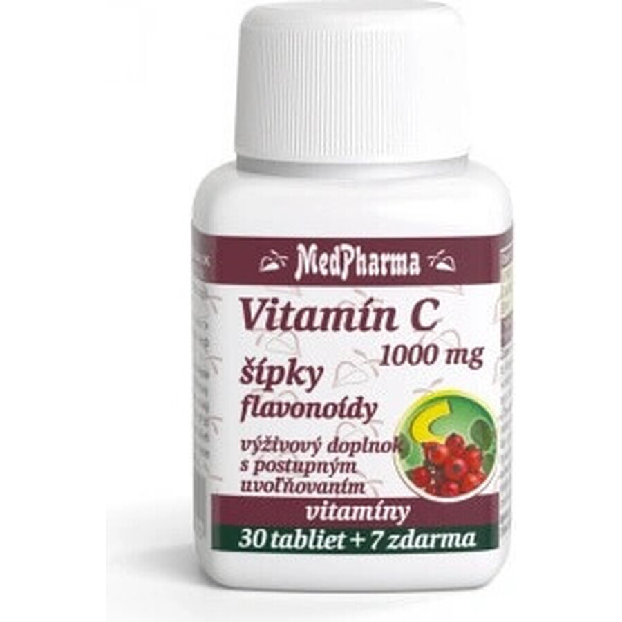 MedPharma VITAMINA C 1000 mg con rosa canina 1×37 tbl, rilascio graduale