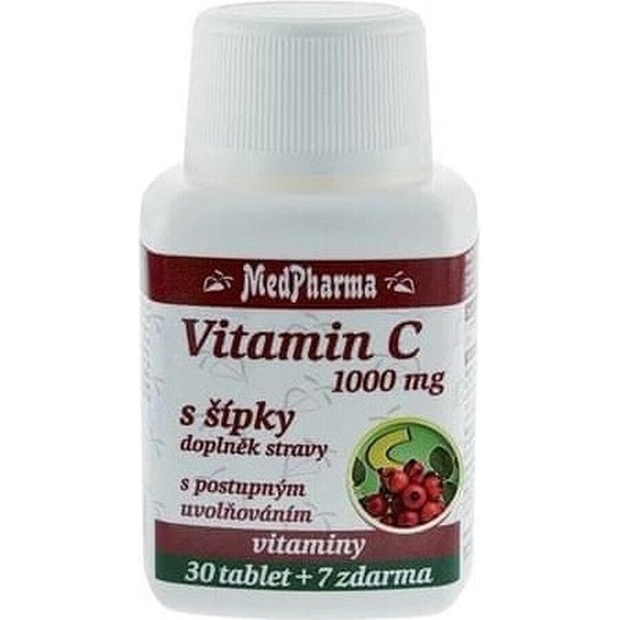 MedPharma VITAMINA C 1000 mg con rosa canina 1×37 tbl, rilascio graduale