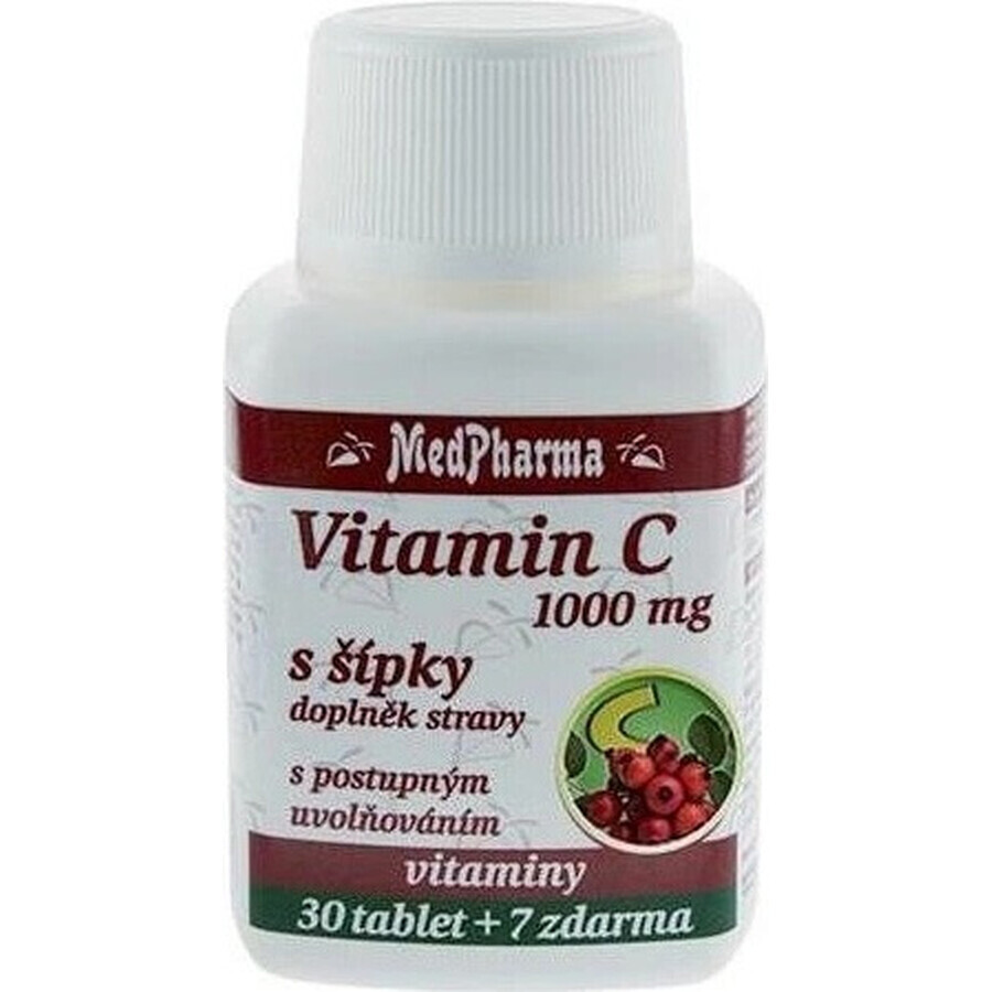 MedPharma VITAMINA C 1000 mg con rosa canina 1×37 tbl, rilascio graduale