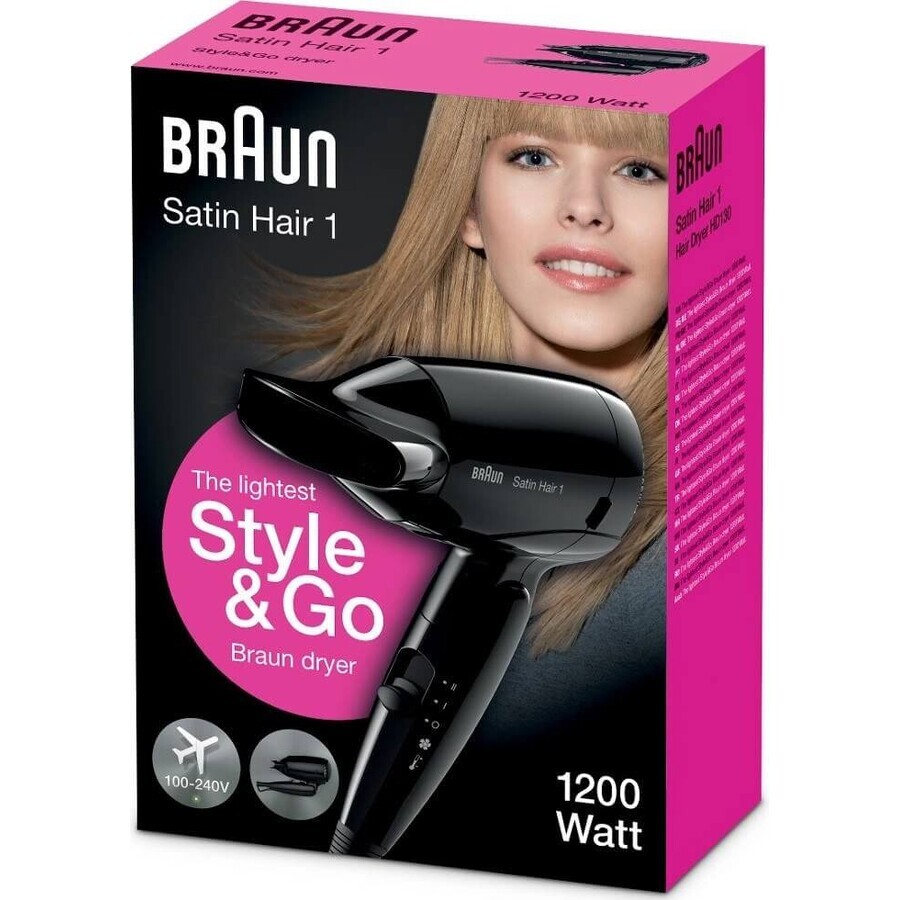 Braun Satin Hair 1 Hd 130 To Go 1pc 1×1 1pc Haartrockner