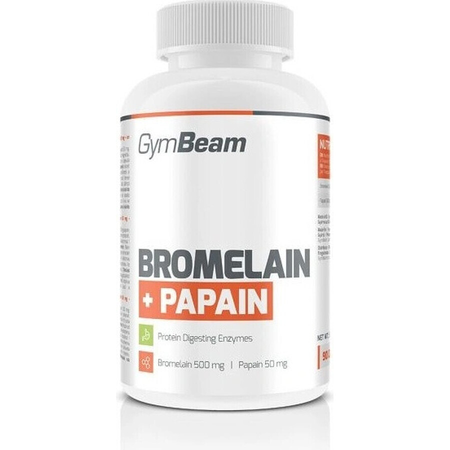 GYMBEAM Bromelain Papain 1×90 cps, Nahrungsergänzungsmittel