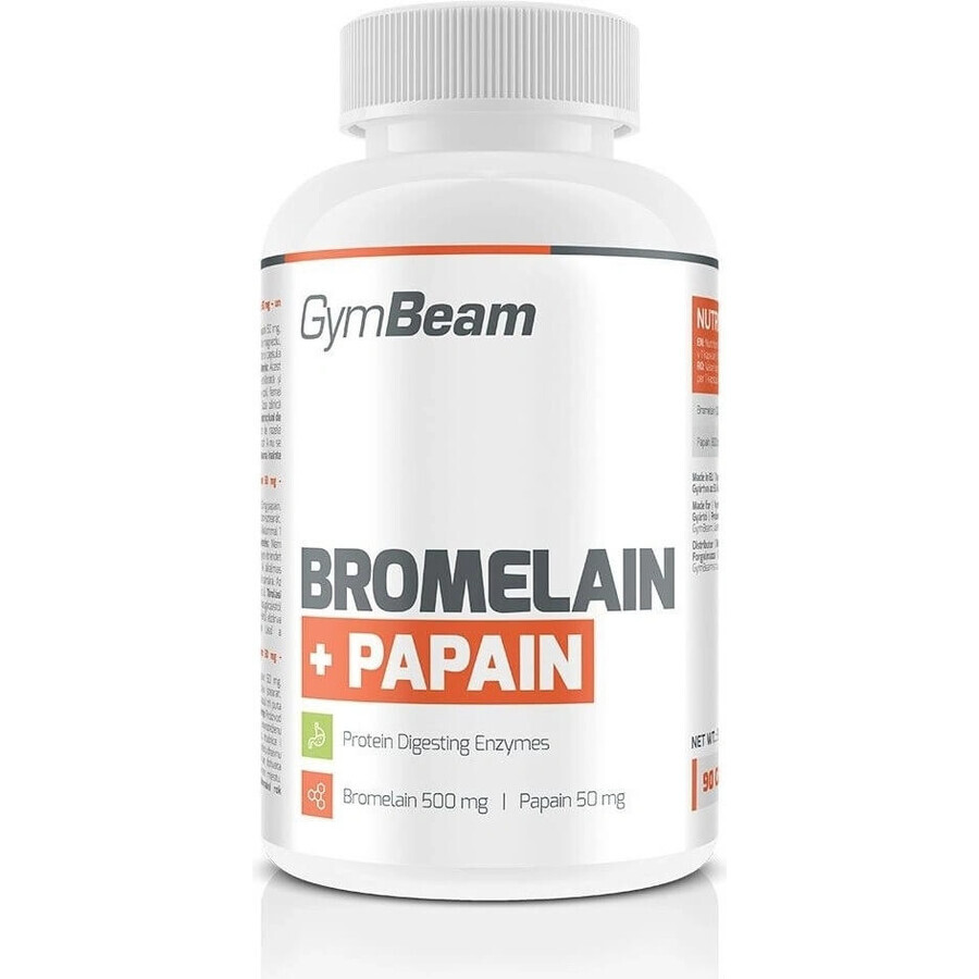 GYMBEAM Bromelain Papain 1×90 cps, Nahrungsergänzungsmittel