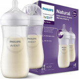 Philips AVENT Natural Response Biberón 330 ml, 3m+ 2 unidades 1×2 unidades 1×2 Biberón, vidrio