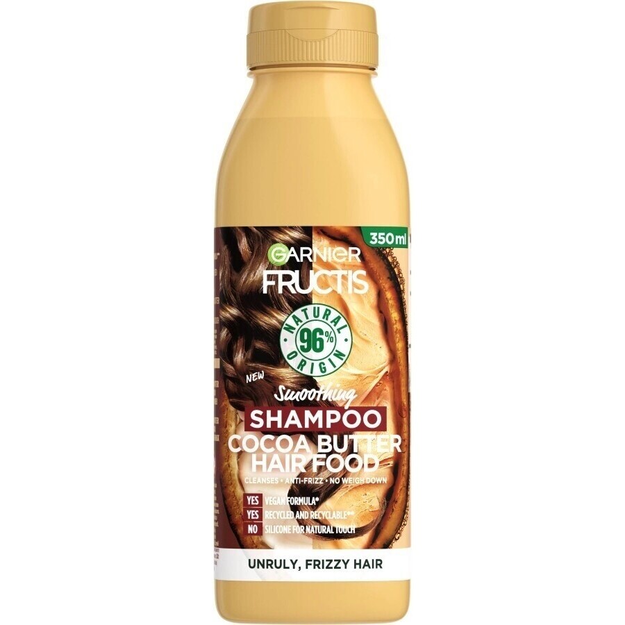 Garnier Fructis Fructis Hair Food Kakaobutter Glättendes Shampoo 1×350 ml, Shampoo