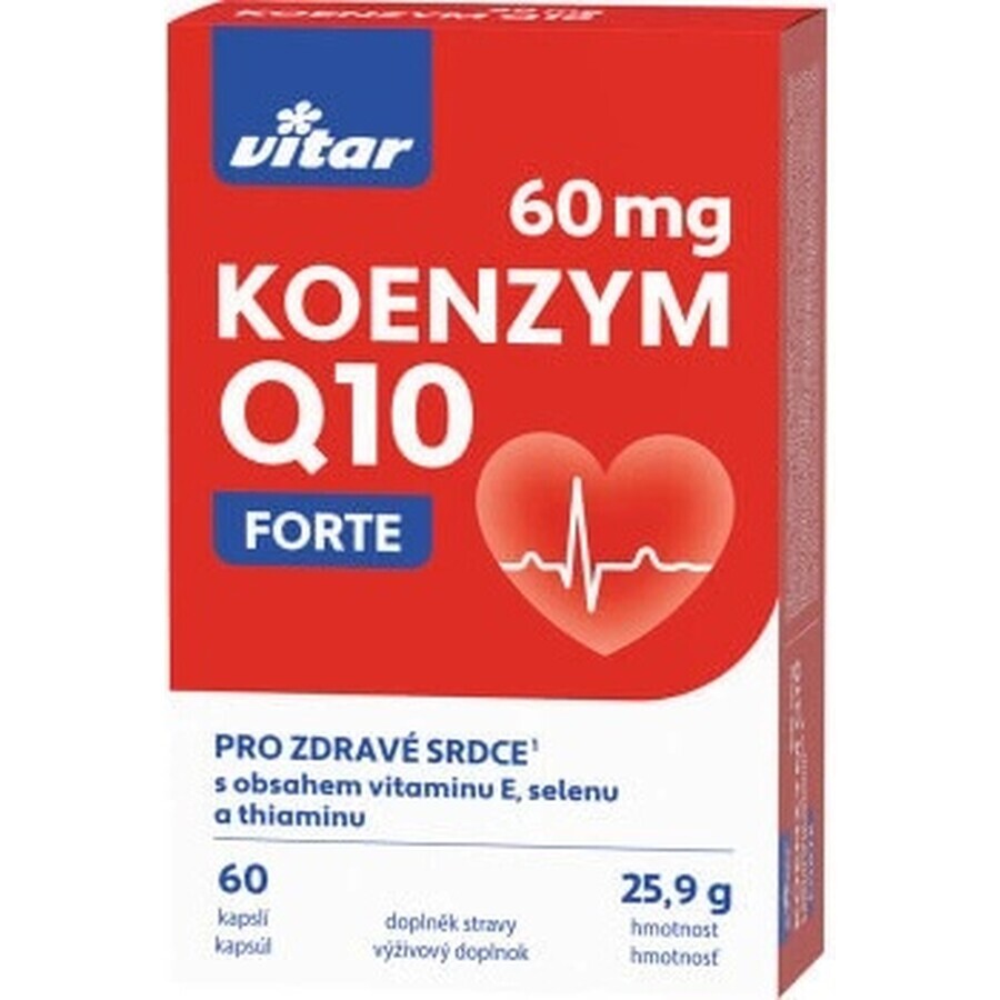 KOENZYM Q10 60 mg FORTE 1×60 cps, met vitamine E en selenium