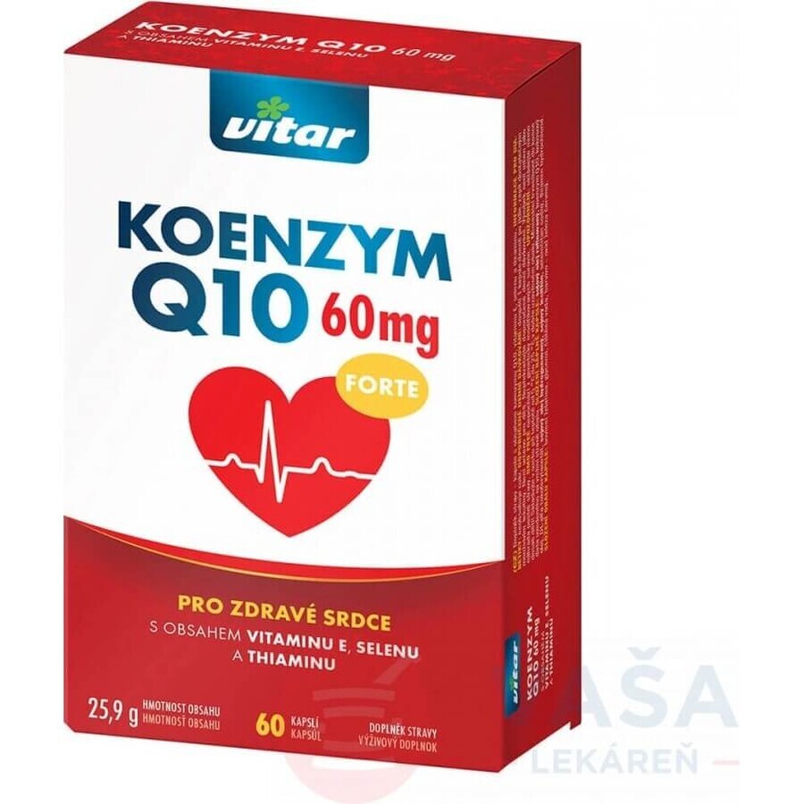 KOENZYM Q10 60 mg FORTE 1×60 cps, met vitamine E en selenium