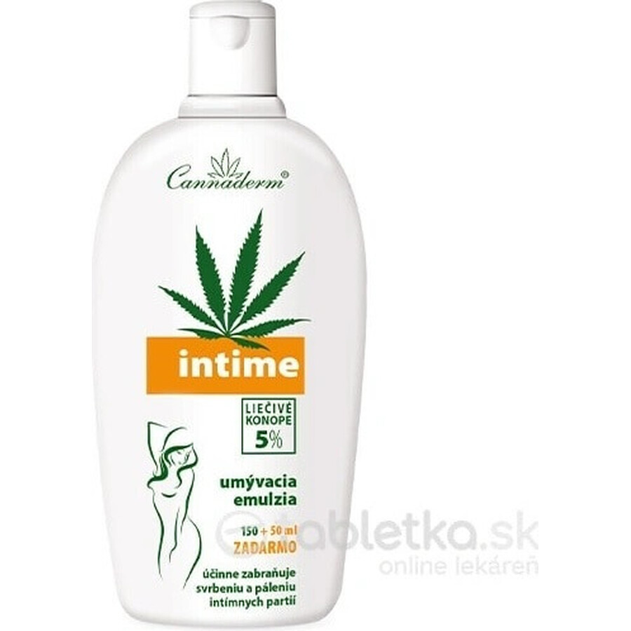 Cannaderm Intime emulsione lavante 1×200 ml, emulsione per l'igiene intima