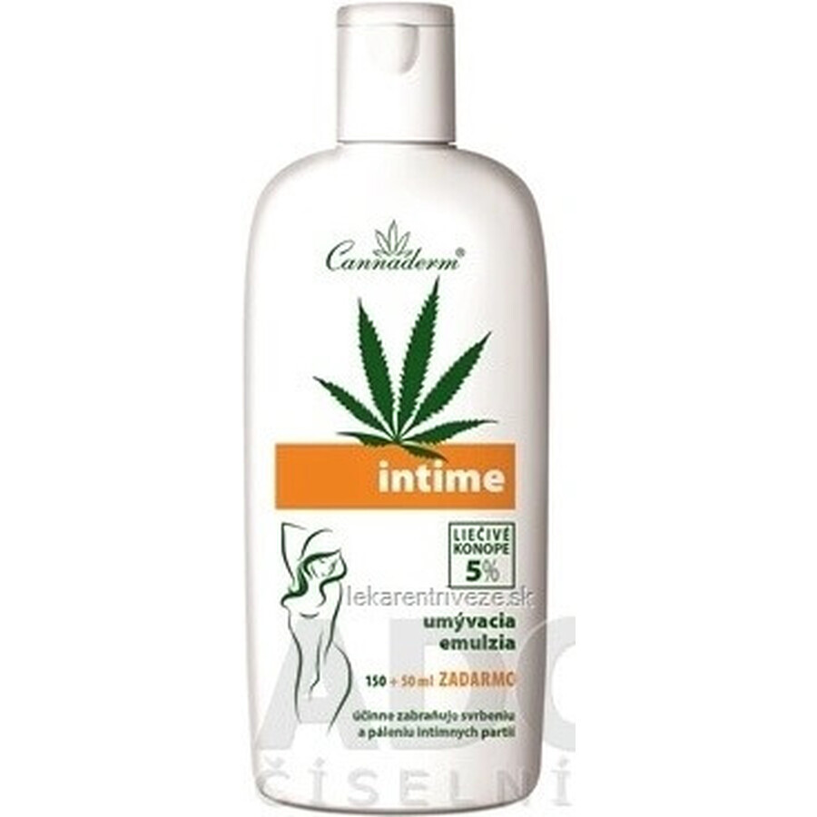 Cannaderm Intime emulsione lavante 1×200 ml, emulsione per l'igiene intima