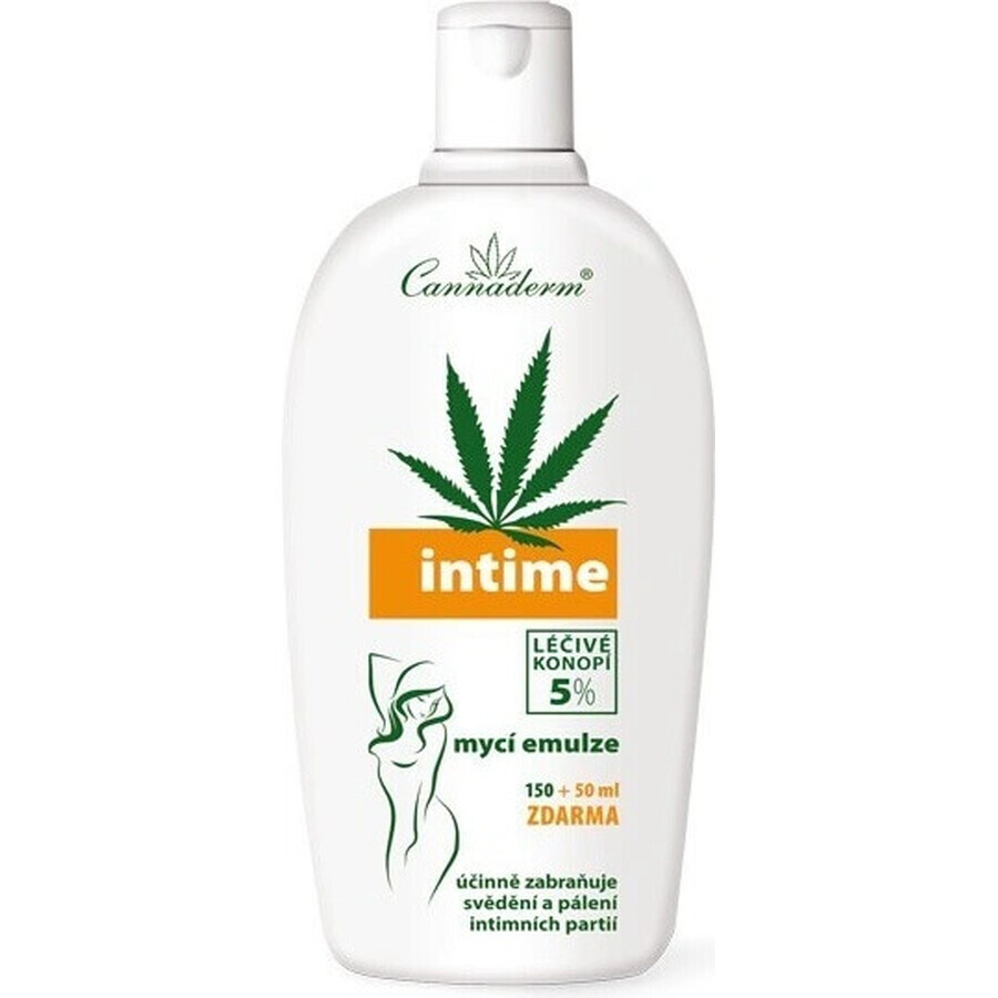 Cannaderm Intime emulsione lavante 1×200 ml, emulsione per l'igiene intima