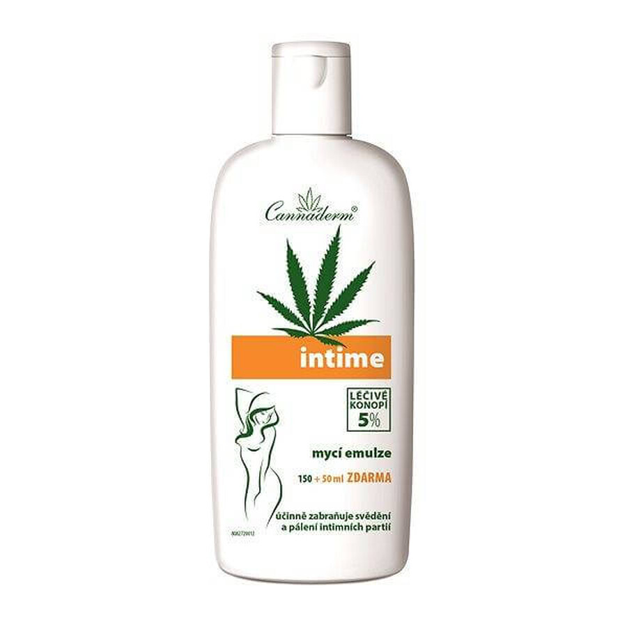 Cannaderm Intime emulsione lavante 1×200 ml, emulsione per l'igiene intima