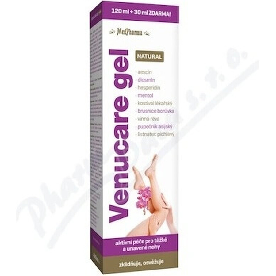 MedPharma VENUCARE GEL NATURAL 1×150 ml, gel 120 ml+30 ml free of charge