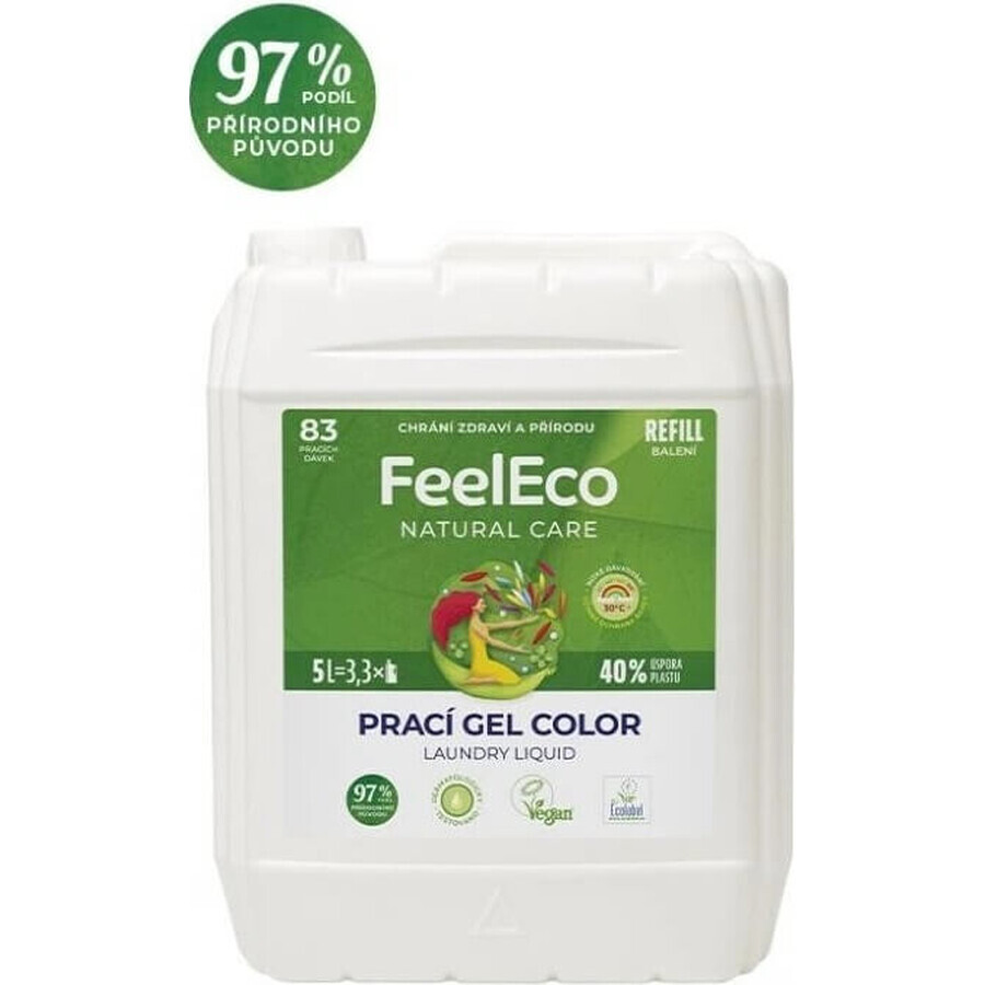 FeelEco Farbwaschgel (83 Waschgänge) 1×5 l, Waschgel