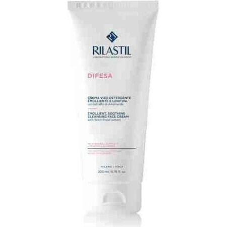 Rilastil Difesa Limpiador facial emoliente para pieles sensibles 1×200 ml, crema de manos