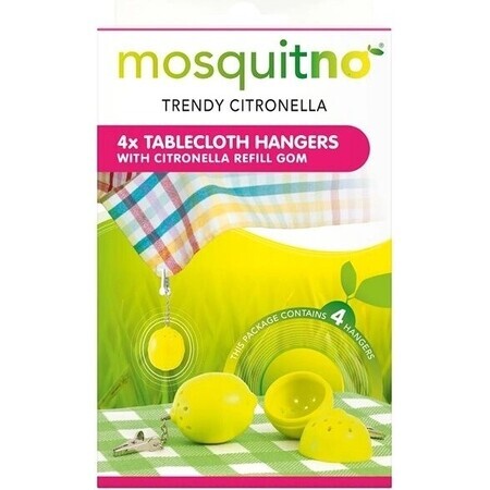 MosquitNo Citronnelle parfumée MosquitNo Citronnelle parfumée Poids de nappe 1×4 pcs, poids répulsifs