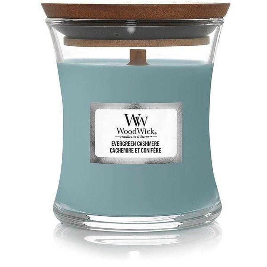 WoodWick Small Evergreen Cashmere 1×85 g, lumânare parfumată