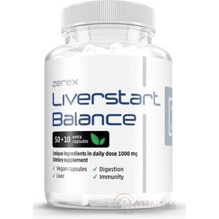 Zerex Liverstart Balance 1×60 cps, supliment alimentar