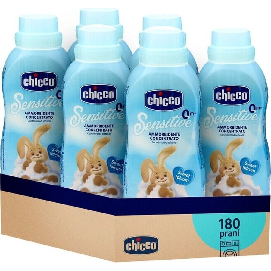 6x CHICCO CHICCO Sweet Powder Concentrated Fabric Conditioner 750 ml (6x30 Wäschen) 6×750 ml, Weichspüler