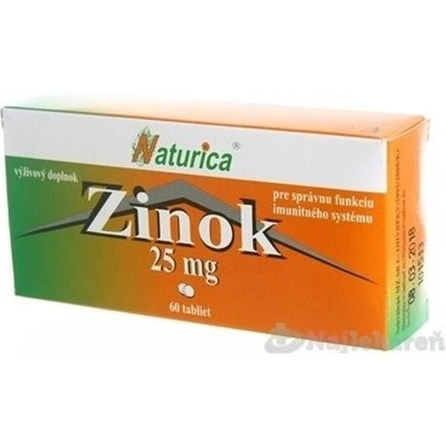 Naturica ZINOC 25 mg 1×60 tbl