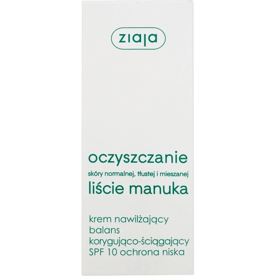 Ziaja Manuka - crema de día normalizante para pieles grasas y mixtas 12+ 1×50 ml, crema de día