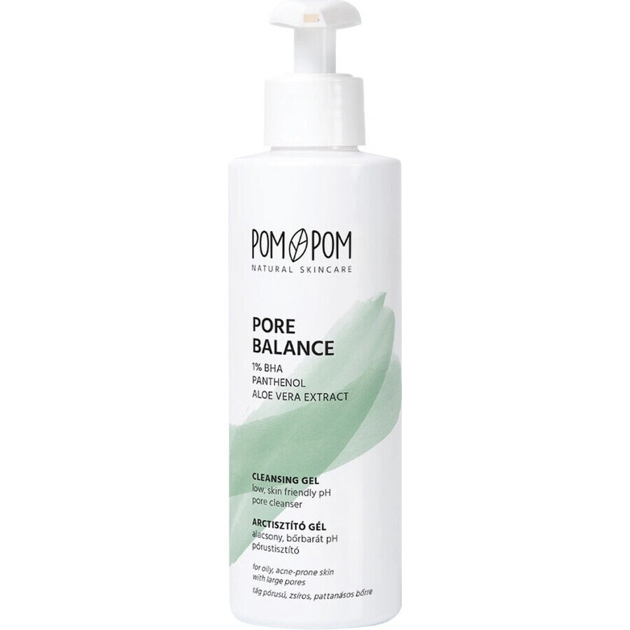 POMPOM Pore Balance Gel Limpiador Facial 1×200 ml, gel limpiador