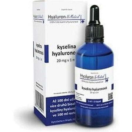 Hyaluron N-Medical Hyaluron N-Medical Acide hyaluronique 100% pur 1×100 ml, supplément nutritionnel