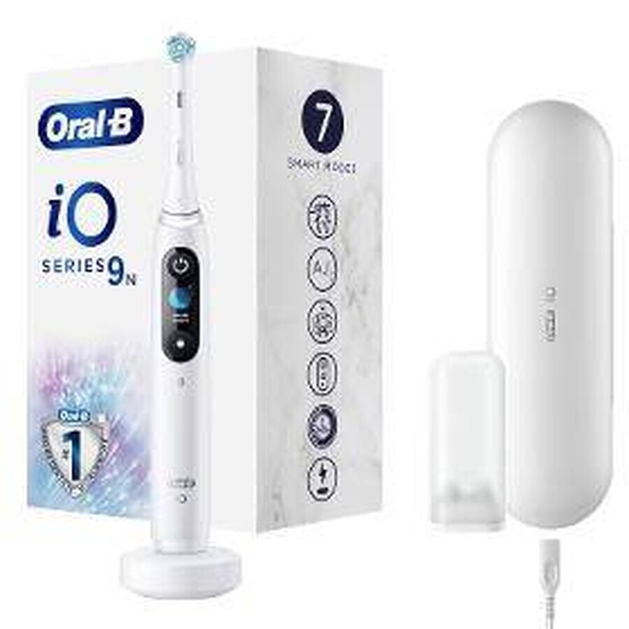 Oral B EK iO Series 9 Black onyx + toothbrush holder + travel case 1×1 set, electronic toothbrush