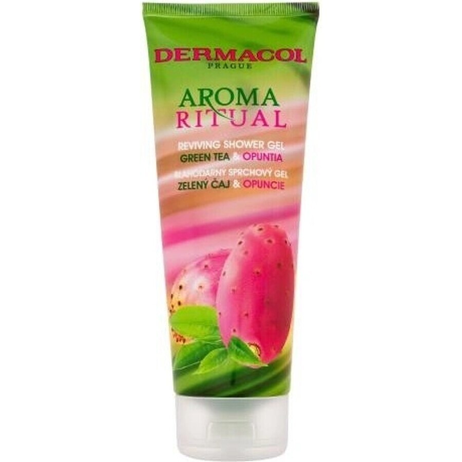 Dermacol Gel douche Aroma Ritual Thé vert et figue de barbarie 1×250 ml, hydrate la peau