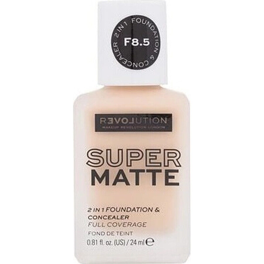 Revolution Relove, Supermatte Foundation F8.5, make-up 1×24 ml, make-up