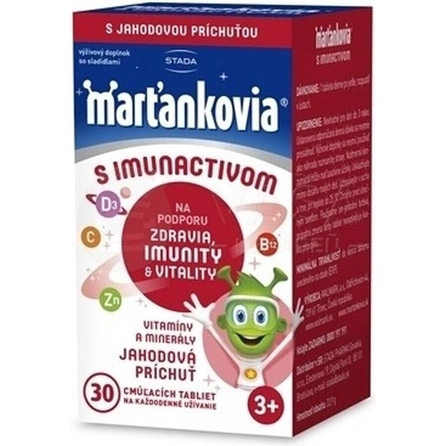 STADA Martiankovia cu Imunactiv căpșuni 1×30 tbl, supliment alimentar