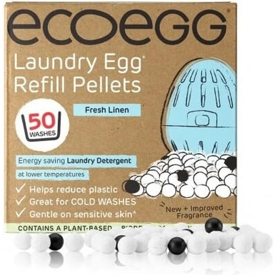 Ecoegg Cartouche d'oeufs de lavage - 50 lavages coton 1×1 pc, cartouche pour 50 lavages