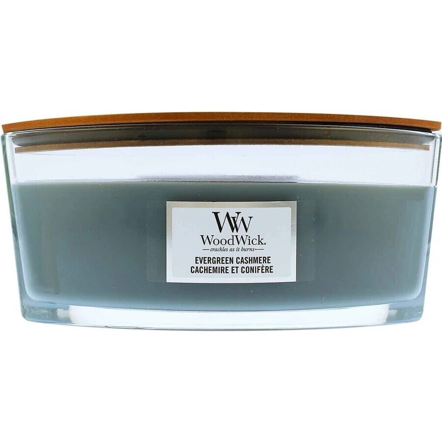 WoodWick Boat Evergreen Cashmere Evergreen Candle 1×453,6 g, candela profumata