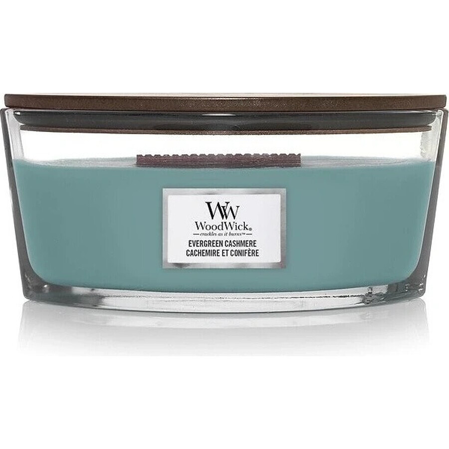 WoodWick Boat Evergreen Cashmere Evergreen Candle 1×453,6 g, candela profumata