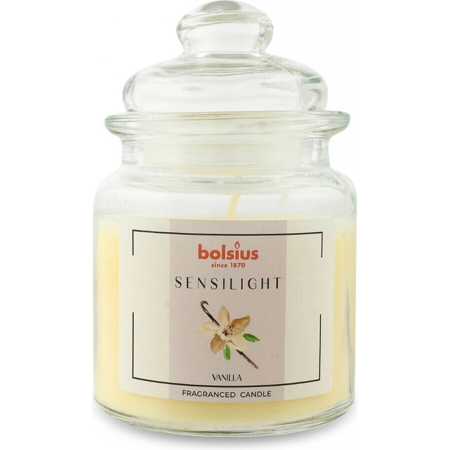 Bolsius Sensilight Botella con tapa Mezcla de velas perfumadas Vainilla, Lavanda, Mango 1×1 ud., tamaño 79 x 126 mm