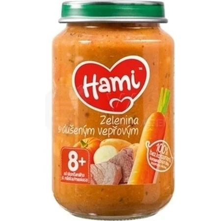 Hami Legume cu carne de porc înăbușită 1×200 g, de la sfârșitul celei de-a opta luni