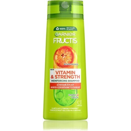 Garnier Fructis Champú Acondicionador Vitamina & Fuerza 250ml 1×250ml 1×250ml, Champú acondicionador