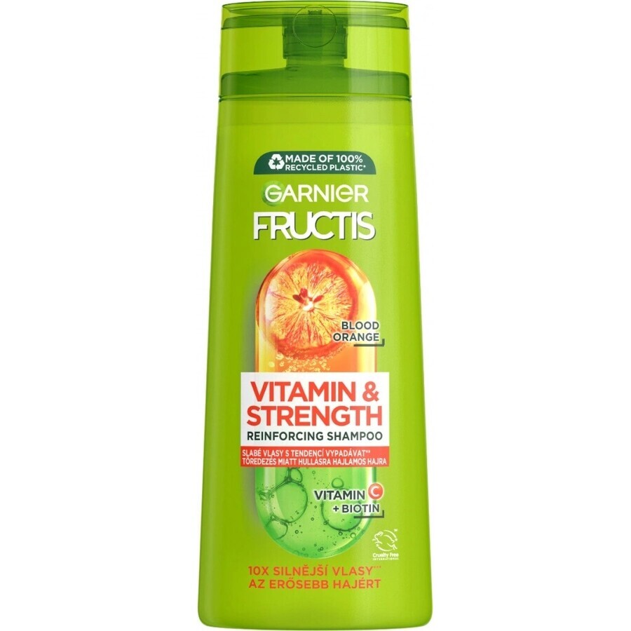 Garnier Fructis Champú Acondicionador Vitamina & Fuerza 250ml 1×250ml 1×250ml, Champú acondicionador