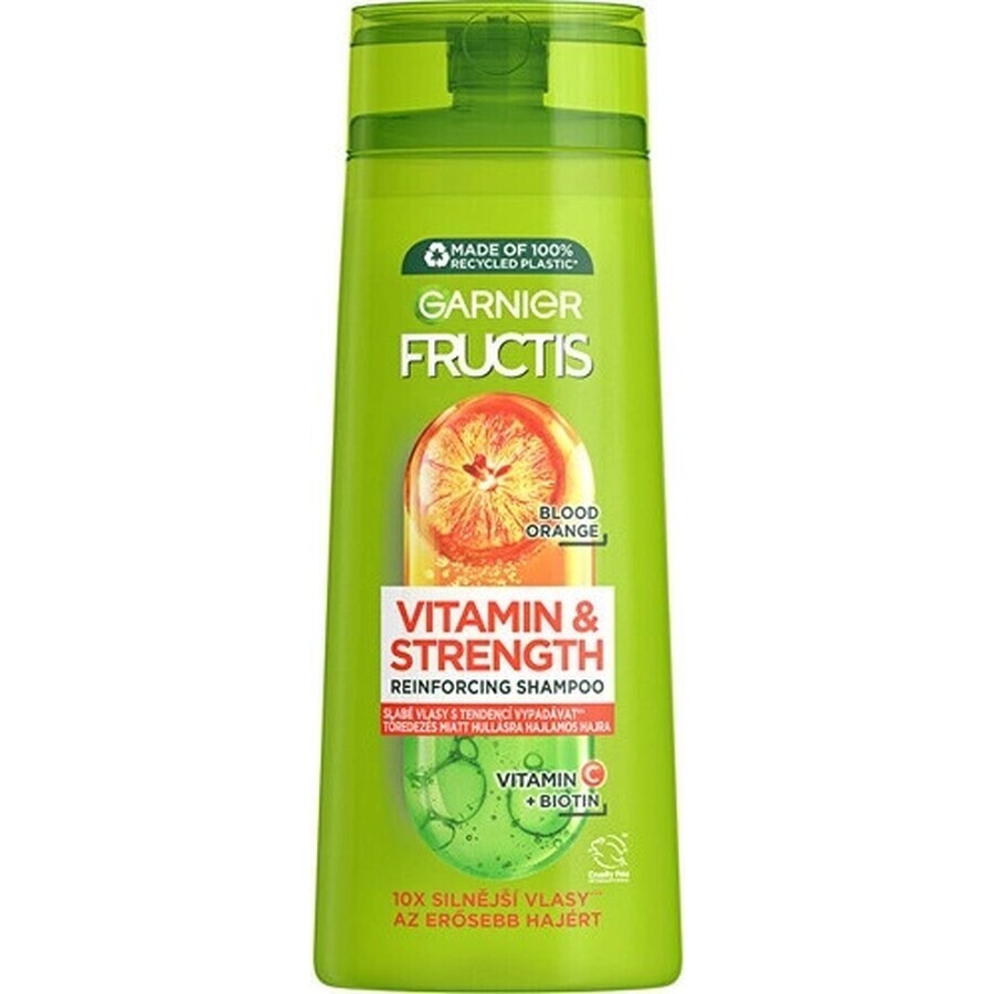 Garnier Fructis Champú Acondicionador Vitamina & Fuerza 250ml 1×250ml 1×250ml, Champú acondicionador