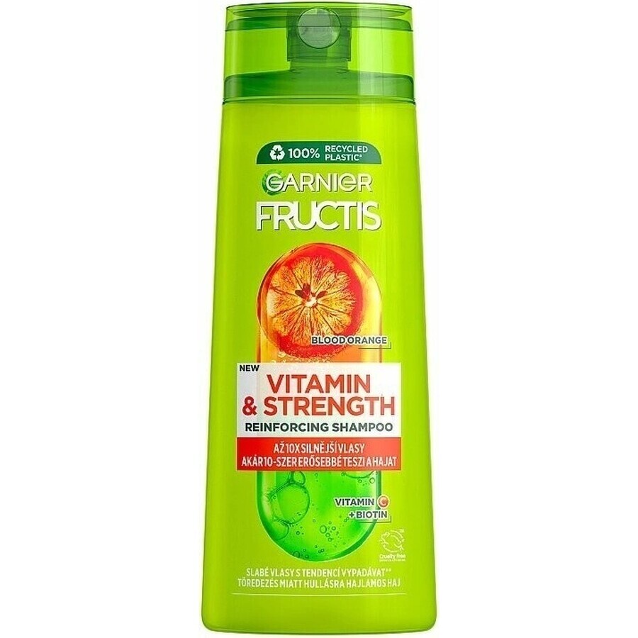 Garnier Fructis Champú Acondicionador Vitamina & Fuerza 250ml 1×250ml 1×250ml, Champú acondicionador