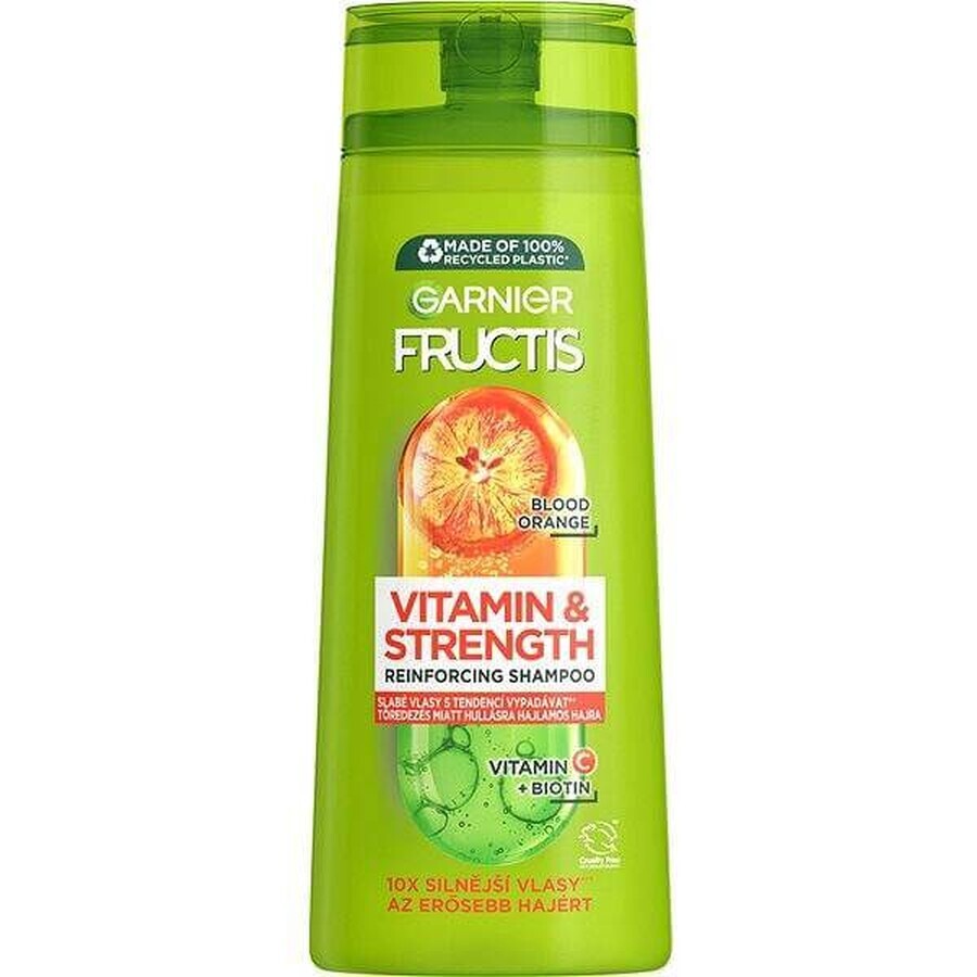 Garnier Fructis Champú Acondicionador Vitamina & Fuerza 250ml 1×250ml 1×250ml, Champú acondicionador