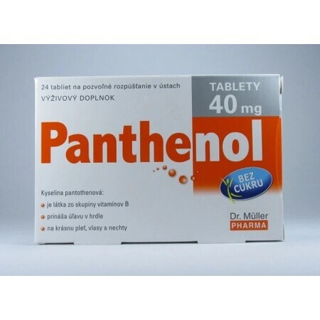 Dr Müller PANTHENOL 40 MG 1×24 tbl, voedingssupplement