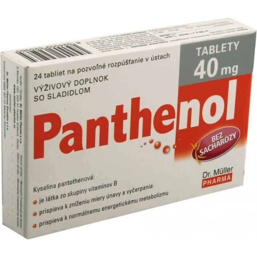 Dr Müller PANTHENOL 40 MG 1×24 tbl, voedingssupplement