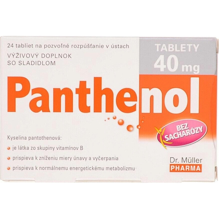 Dr Müller PANTHENOL 40 MG 1×24 tbl, voedingssupplement